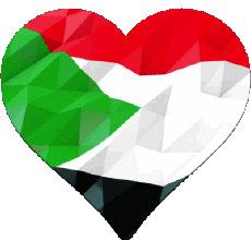 Drapeaux Afrique Soudan Coeur 