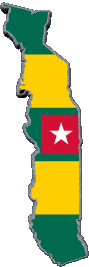 Flags Africa Togo Map 