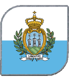 Drapeaux Europe Saint Marin Carré 