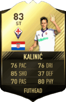 Multimedia Videospiele F I F A - Karten Spieler Kroatien Nikola Kalinic 