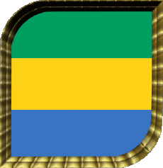 Bandiere Africa Gabon Quadrato 
