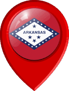 Fahnen Amerika U.S.A - States Arkansas Standort-Pin 