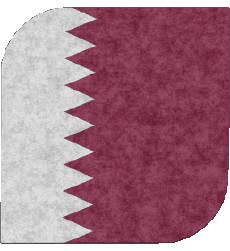 Bandiere Asia Qatar Quadrato 