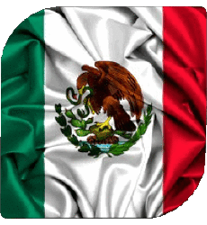 Flags America Mexico Square 