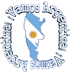 Mensajes Español Vamos Argentina Bandera 