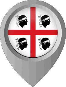 Bandiere Europa Italia Sardegna Perno di posizione 