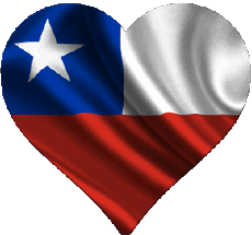 Flags America Chile Heart 