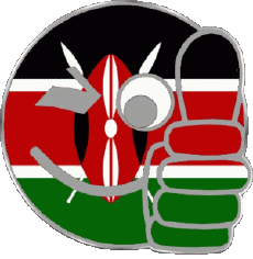 Fahnen Afrika Kenia Smiley - OK 