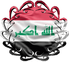 Drapeaux Asie Iraq Forme 01 