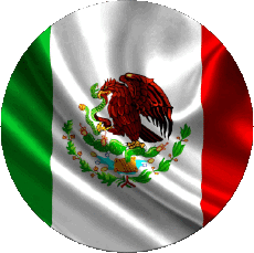 Drapeaux Amériques Mexique Rond 