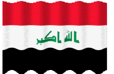 Flags Asia Iraq Waving 