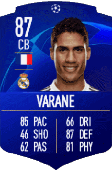 Multi Media Video Games F I F A - Card Players France Raphaël Varane 