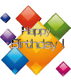 Messages English Happy Birthday Abstract - Geometric 014 