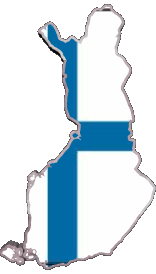 Fahnen Europa Finnland Karte 