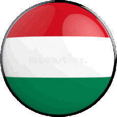 Drapeaux Europe Hongrie Rond 
