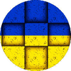 Fahnen Europa Ukraine Runde 