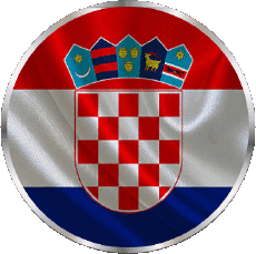 Drapeaux Europe Croatie Rond 