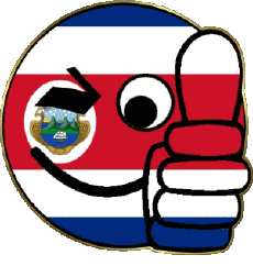 Drapeaux Amériques Costa Rica Smiley - OK 