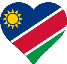 Flags Africa Namibia Heart 