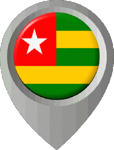 Flags Africa Togo Location Pin 