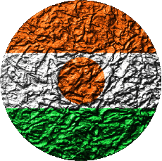 Drapeaux Afrique Niger Rond 