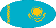 Fahnen Asien Kazakhstan Oval 