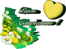 Nachrichten Italienisch Buon Compleanno Floreale Transparenter Hintergrund 010 