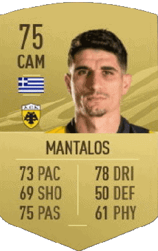 Multimedia Vídeo Juegos F I F A - Jugadores  cartas Grecia Petros Mantalos 