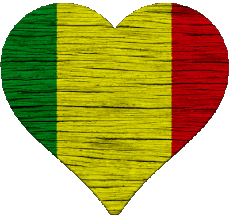 Fahnen Afrika Mali Herz 