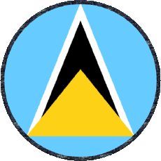 Drapeaux Amériques Sainte Lucie Rond 