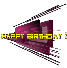 Messages Anglais Happy Birthday Abstract - Geometric 020 