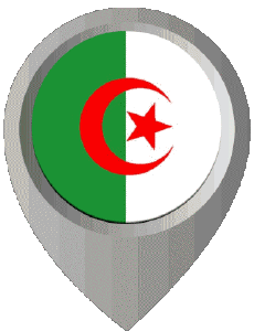 Drapeaux Afrique Algérie Epingle de Localisation 