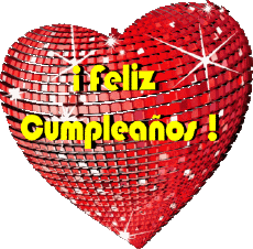 Nachrichten Spanisch Feliz Cumpleaños Corazón 002 