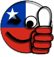 Fahnen Amerika Chile Smiley - OK 