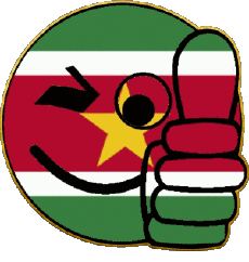 Fahnen Amerika Suriname Smiley - OK 