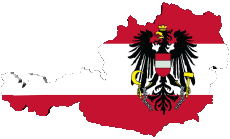 Fahnen Europa Österreich Karte 