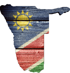 Drapeaux Afrique Namibie Carte 