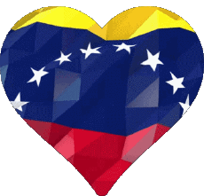 Flags America Venezuela Heart 