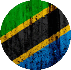 Drapeaux Afrique Tanzanie Rond 