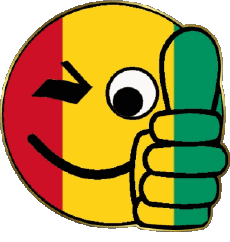 Fahnen Afrika Guinea Smiley - OK 