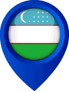 Bandiere Asia Uzbekistan Perno di posizione 