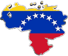 Bandiere America Venezuela Carta Geografica 