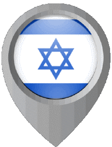 Banderas Asia Israel Marcador de ubicación 