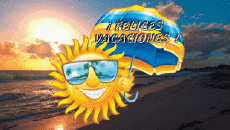 Mensajes Español Felices Vacaciones Fondo animado 004 