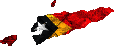 Fahnen Asien Osttimor Karte 