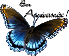 Messagi Francese Bon Anniversaire Papillons 006 