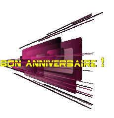 Nachrichten Französisch Bon Anniversaire Abstrait - Géométrique Transparenter Hintergrund 020 