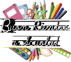 Messages Italien Buon Rientro a Scuola Fond Transparent 003 