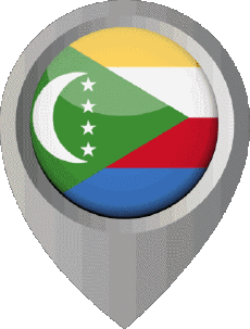 Drapeaux Afrique Comores Epingle de Localisation 