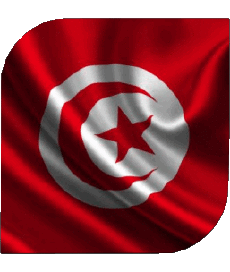 Drapeaux Afrique Tunisie Carré 